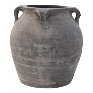Pottery Wabi-Sabi Rustic Hand-Thrown Matte Gray/9.50"