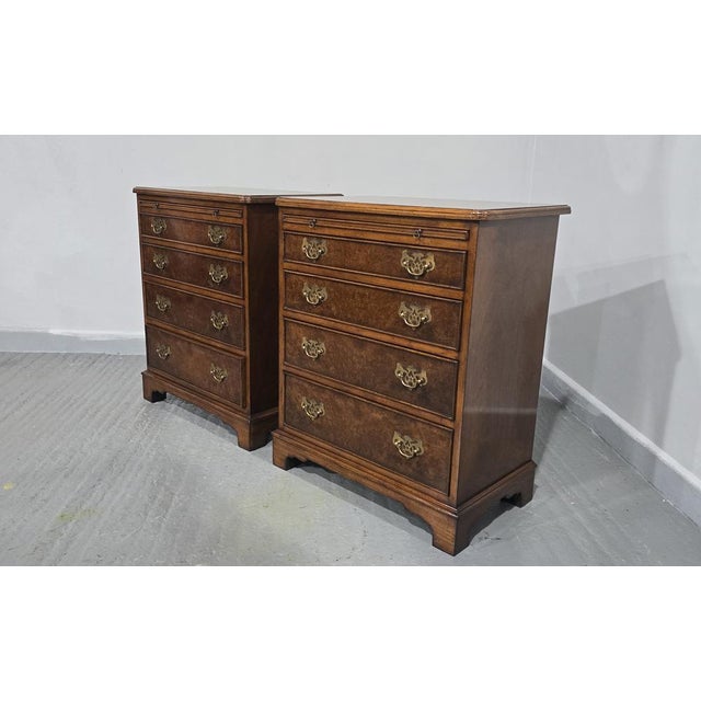 Burr Walnut Chests of Drawers, 1920, Set of 2 For Sale - Image 3 of 12