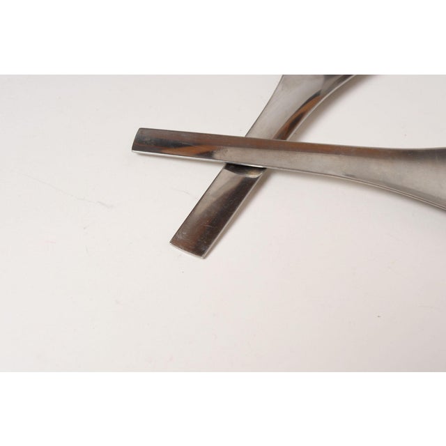 1960s Danish Modernist "Blue Shark" Salad Servers by Svend Siune for Georg Jensen - 2 pc For Sale - Image 17 of 18