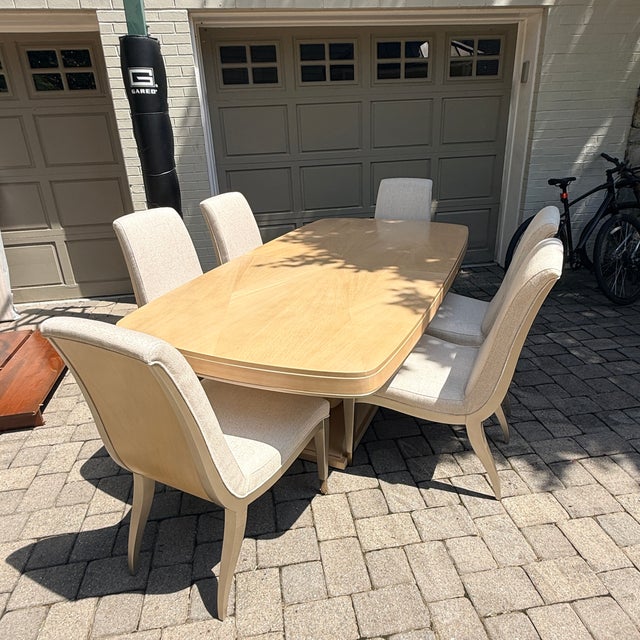 Caracole Fan Expanding Dining Table With Set of 8 Side Chairs For Sale - Image 14 of 14