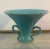 Mid-Century Modern Vintage 2-Handled Turquoise Vase For Sale - Image 3 of 6