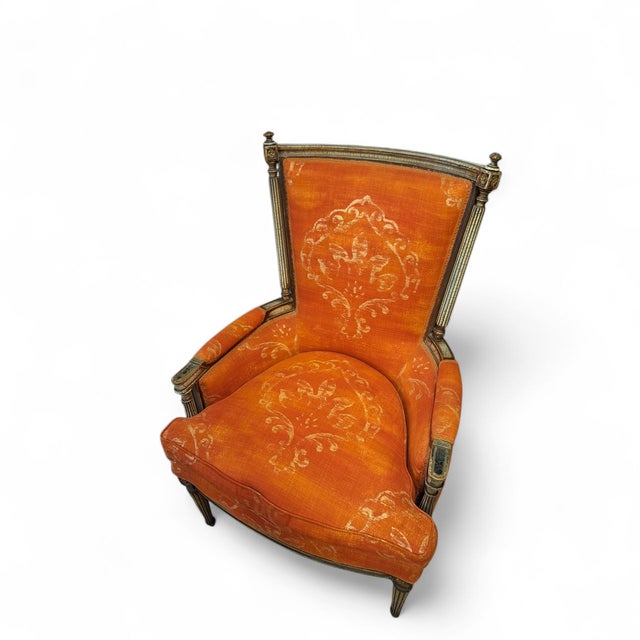 Red Louis XVI Style Armchairs, Italy, 1960s, Set of 2 For Sale - Image 8 of 11