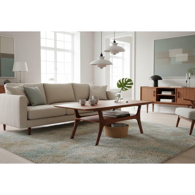 Danish Teak Coffee Table with Magazine Rack, 1960s For Sale - Image 9 of 11