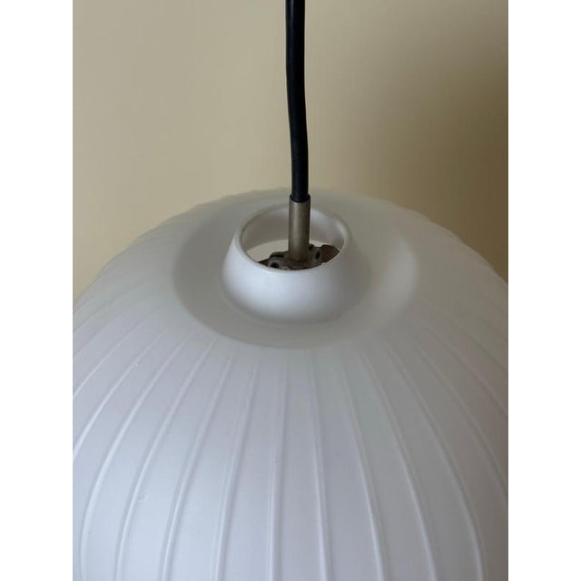 1950s Opal Glass Bologna Pendant Light attributed to Aloys Gangkofner for Peill & Putzler, 1950 For Sale - Image 5 of 17