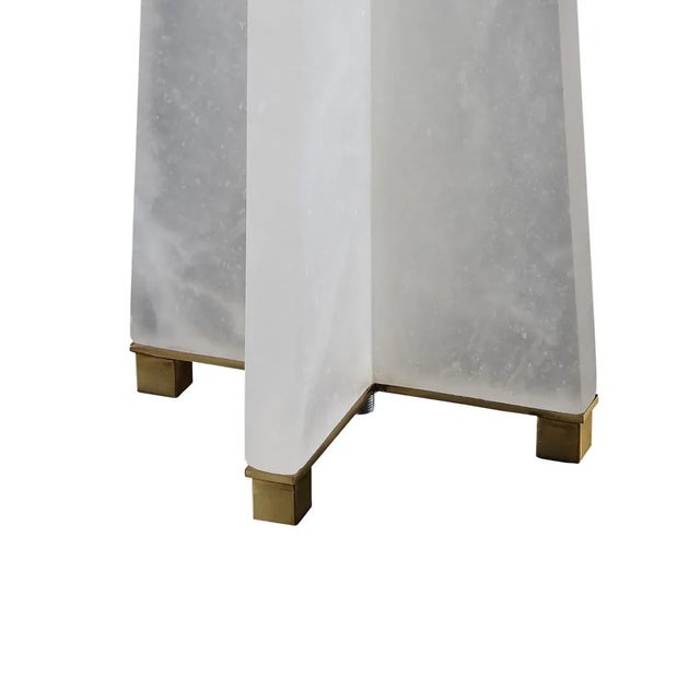 Safavieh Gracellen Alabaster Table Lamp in White/Gold For Sale - Image 4 of 7