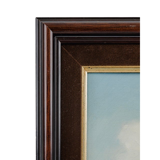 1970s Original Oil Painting Vintage Coastal Landscape by Gildelatorre For Sale - Image 5 of 5