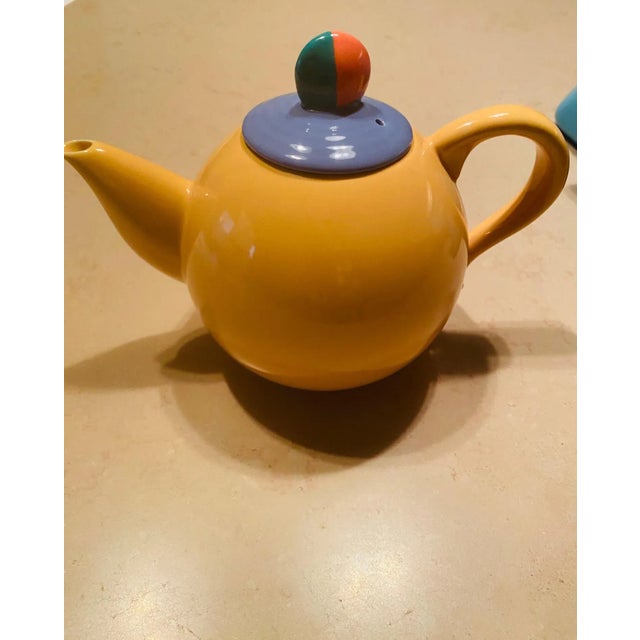 Ceramic Rare, Never-Used Lindt Stymeist Colorways Serveware Set of 4 - Memphis Postmodern Japan For Sale - Image 7 of 13