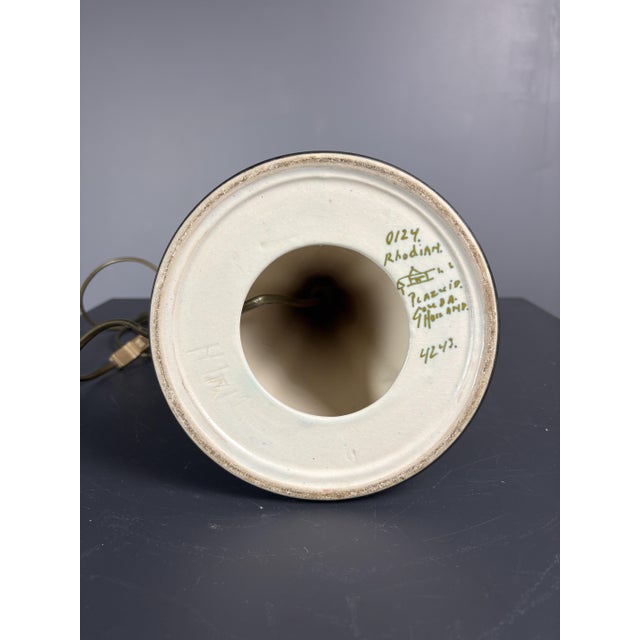 Art Nouveau Dutch Ceramic Plazuid Gouda Pottery Table Lamp, 1920s For Sale - Image 17 of 18