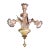 Vintage Venetian Bicolor Chandelier, Murano Glass, 1950s For Sale