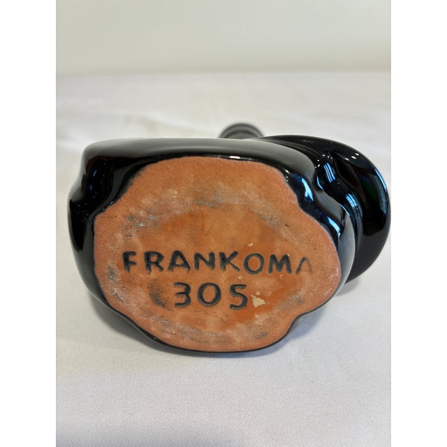 Vintage Frankoma Black Ceramic Modern Loop Vases, a Pair For Sale - Image 11 of 11