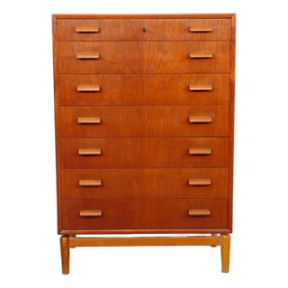 Vintage Chest of Drawers in Teak, 1950s For Sale