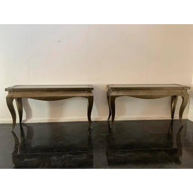 Eclectic Consoles Tables in Bronze, 1980s, Set of 2 For Sale - Image 11 of 11