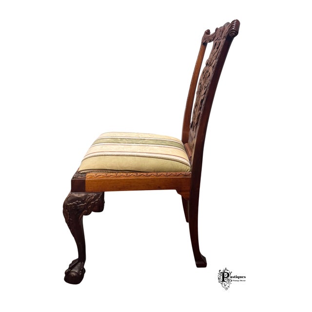 Vintage Chippendale Style Mahogany Dining / Accent Chair For Sale In Greensboro - Image 6 of 8