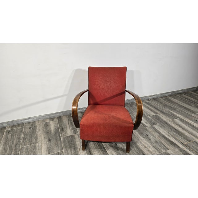 Art Deco Lounge Chair by Jindrich Halabala For Sale - Image 6 of 9
