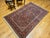 Vintage Persian Kashan Area Rug, Hand-Knotted Wool, Floral Pattern, Red & Navy, 5x7 For Sale - Image 9 of 17