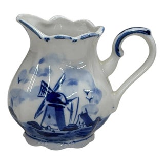 Vintage Small Delft Blue Pitcher For Sale