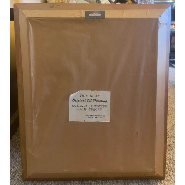 Mid Century Still Life Oil on Canvas Painting by Agostino Vincenzi For Sale - Image 4 of 10