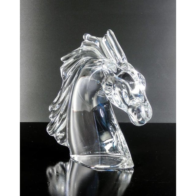 Crystal sculpture daum france horse head origin france period 1990s daum france brand. the daum france glassworks is a...