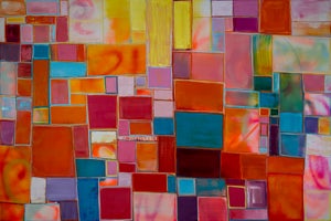 Structure 2009 - Oil and Acrylic on Canvas by Kymm Swank