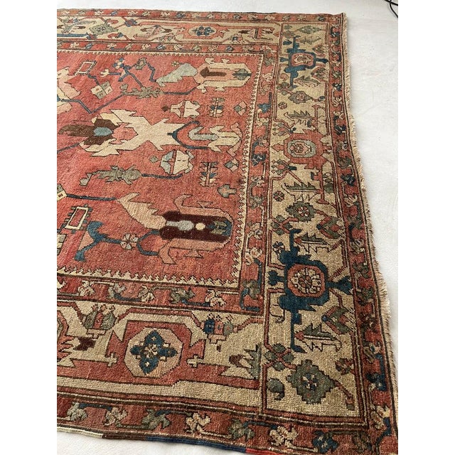 C. 1880's ANCIENT ANTIQUE SERAPI Narrow GEM Rug 8.10 x 15.1 For Sale - Image 14 of 16