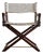 1970s McGuire Director's X-Chair in Off-White Textured Cotton For Sale