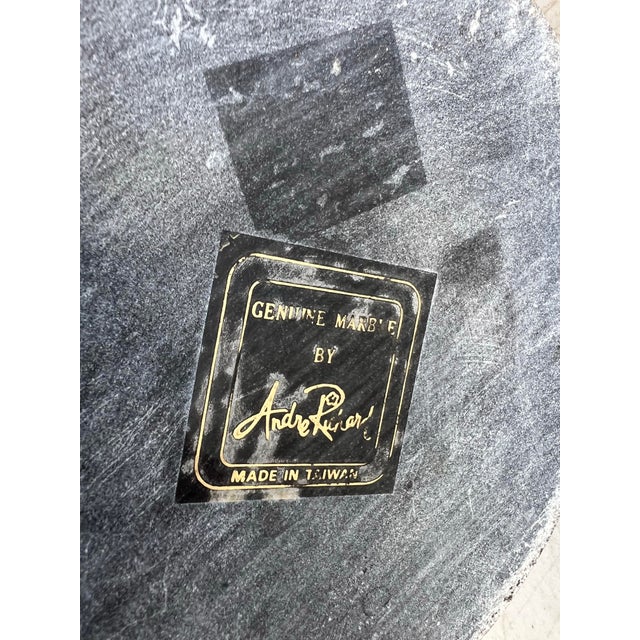 Large Vintage Gray Marble Bathroom Wastebasket For Sale In West Palm - Image 6 of 6