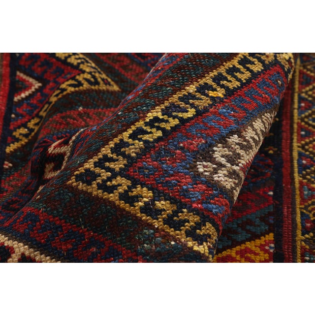 Late 19th Century Persian Kurd Rug, 04'02 X 05'08 For Sale - Image 4 of 10