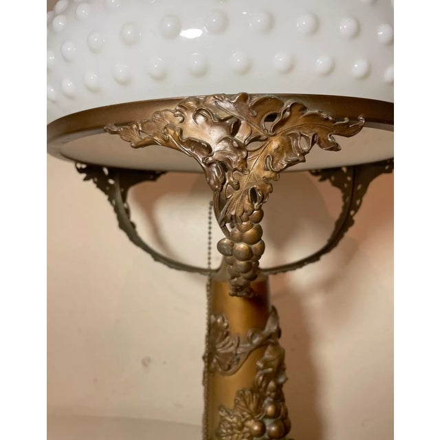 Bronze Large Antique Bronze Patinated Grape Pairpoint Electric Oil Style Table Lamp For Sale - Image 8 of 15