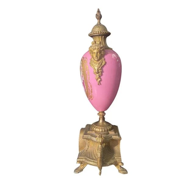 French Potiche Vase in Bronze and Ceramic, 1990s For Sale - Image 3 of 7