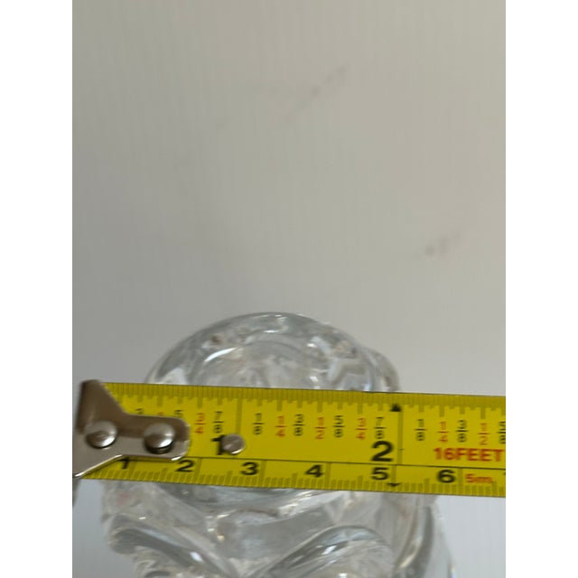 Baccarat "Aladdin" Pattern Vintage Signed 6.25"h Single Light Art Deco Candlestick Made in France For Sale - Image 12 of 16
