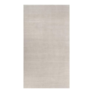 Rug & Kilim’s Oversized Contemporary Textural Solid Rug in Ivory Tones - 11x20 For Sale