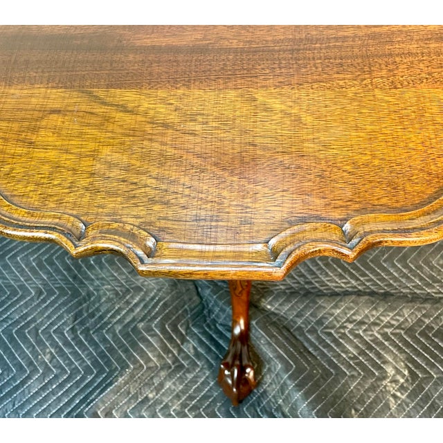 Brown Late 20th Century L & J. G. Stickley Mahogany Pie Crust Tea Table With Flip Top For Sale - Image 8 of 18