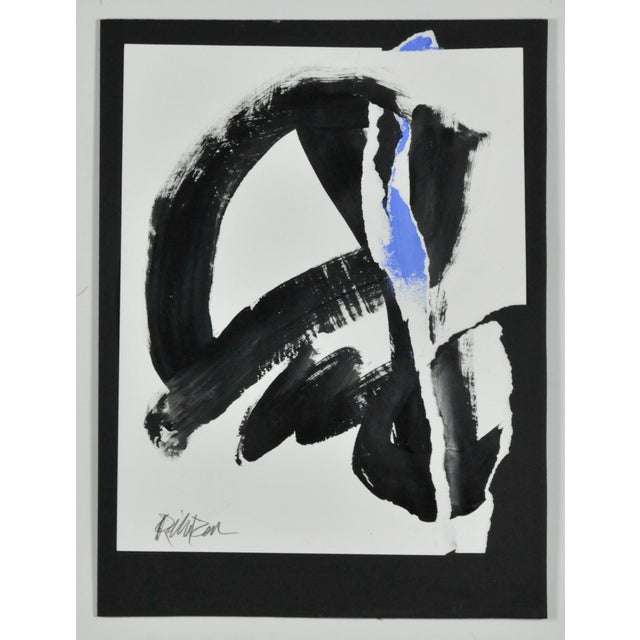 Abstract "Cobalt Peek" Contemporary Abstract Acrylic Painting by Robbie Kemper For Sale - Image 3 of 3