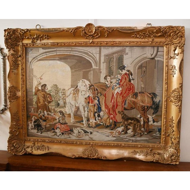 Flemish Tapestry Panel with Medieval Hunting Scene For Sale - Image 4 of 4