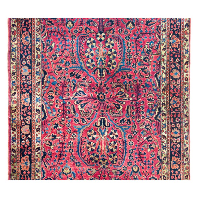 Textile Early 20th Century Persian Sarouk Rug For Sale - Image 7 of 15