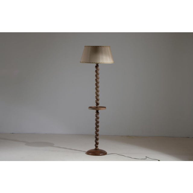 French Sculptural Floor Lamp in Twisted Wood, 1930s For Sale - Image 12 of 12