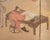 19th C. Japanese Edo Six Panel Screen Chinese Official's Gathering For Sale - Image 17 of 18