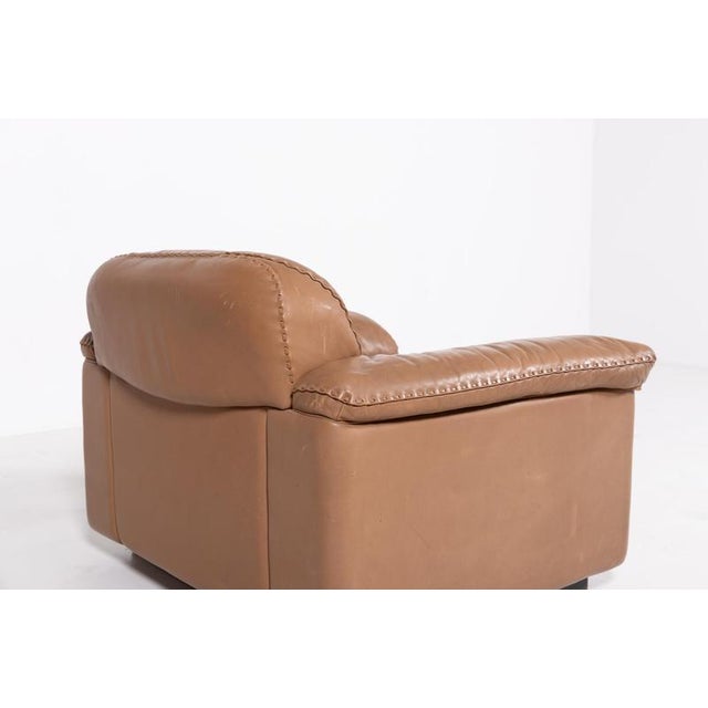 1970s Set of DS 101 Lounge Chair in Brown Leather with Ottoman from de Sede, 1970s For Sale - Image 5 of 10
