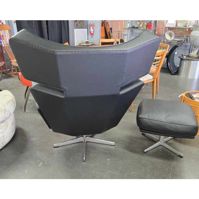 Mid-Century Modern Oksen Fritz Hansen Lounge Chair W/ Ottoman For Sale - Image 3 of 10