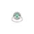 Not Yet Made - Made To Order 8.8 Carat Emerald & Diamond Halo Silver Engagement Ring, Size 6 For Sale - Image 5 of 11