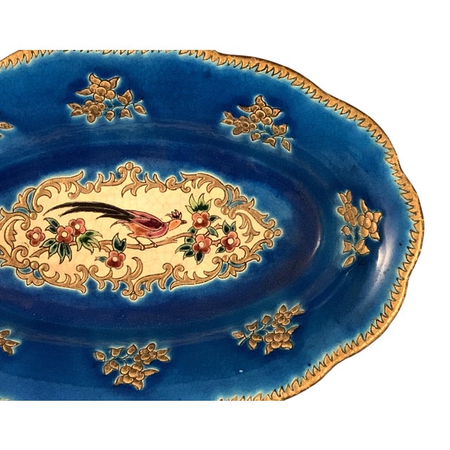 Oblong Earthenware Dish from Longwy, 1980s For Sale - Image 6 of 11