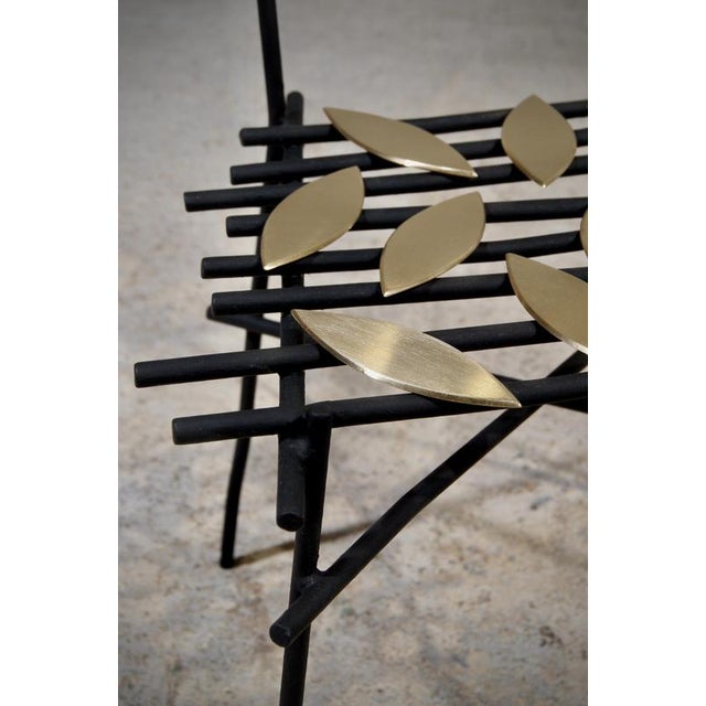 Autumn Chair in Steel and Brass by Frederic Gaillard For Sale - Image 6 of 8