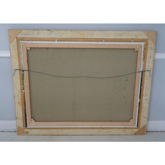 Large Framed Oil Painting on Canvas Mexican Village For Sale - Image 11 of 11