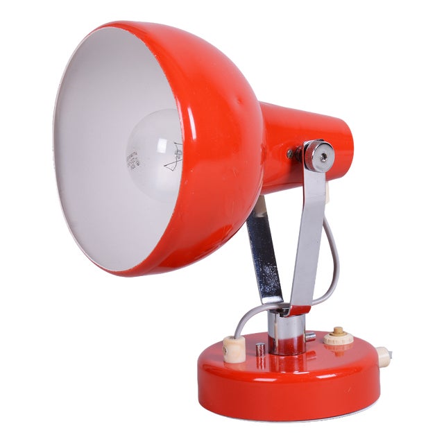 Mid-Century Modern Table Lamp in Lacquered Metal from Napako, Czech, 1960s For Sale