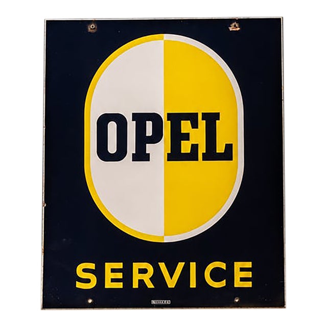 Vintage Opel Service Station DSP Sign For Sale
