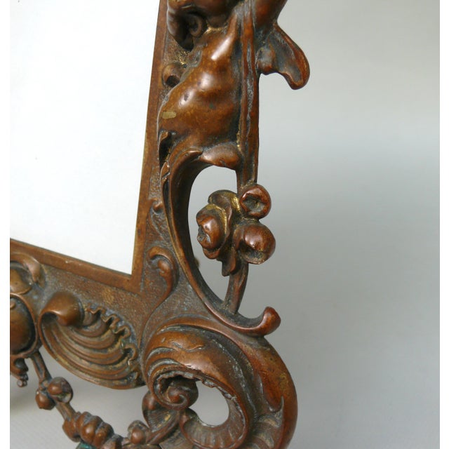 Neo-Baroque Picture Frame with Neptune, Putti and Shells, Bronze, Germany, 1890s For Sale - Image 14 of 18