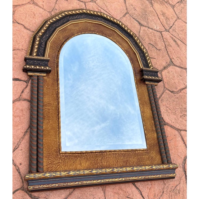 Wood Late 20th Century Wall Mirror Neoclassical Style For Sale - Image 7 of 10