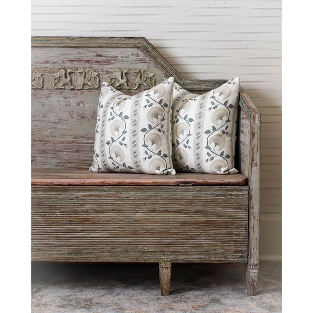 Lauren Servati Textiles, Mirabelle // Flax 20"x20" pillow pair (two pillows!) Double-sided throw pillow with a knife edge...