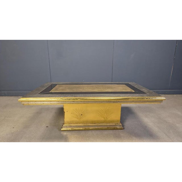 Etched Brass Coffee Table with Glass by Gony Nava, 1970s For Sale - Image 11 of 14