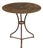 19th C. French Metal Guéridon Round Side Table in Original Patina For Sale